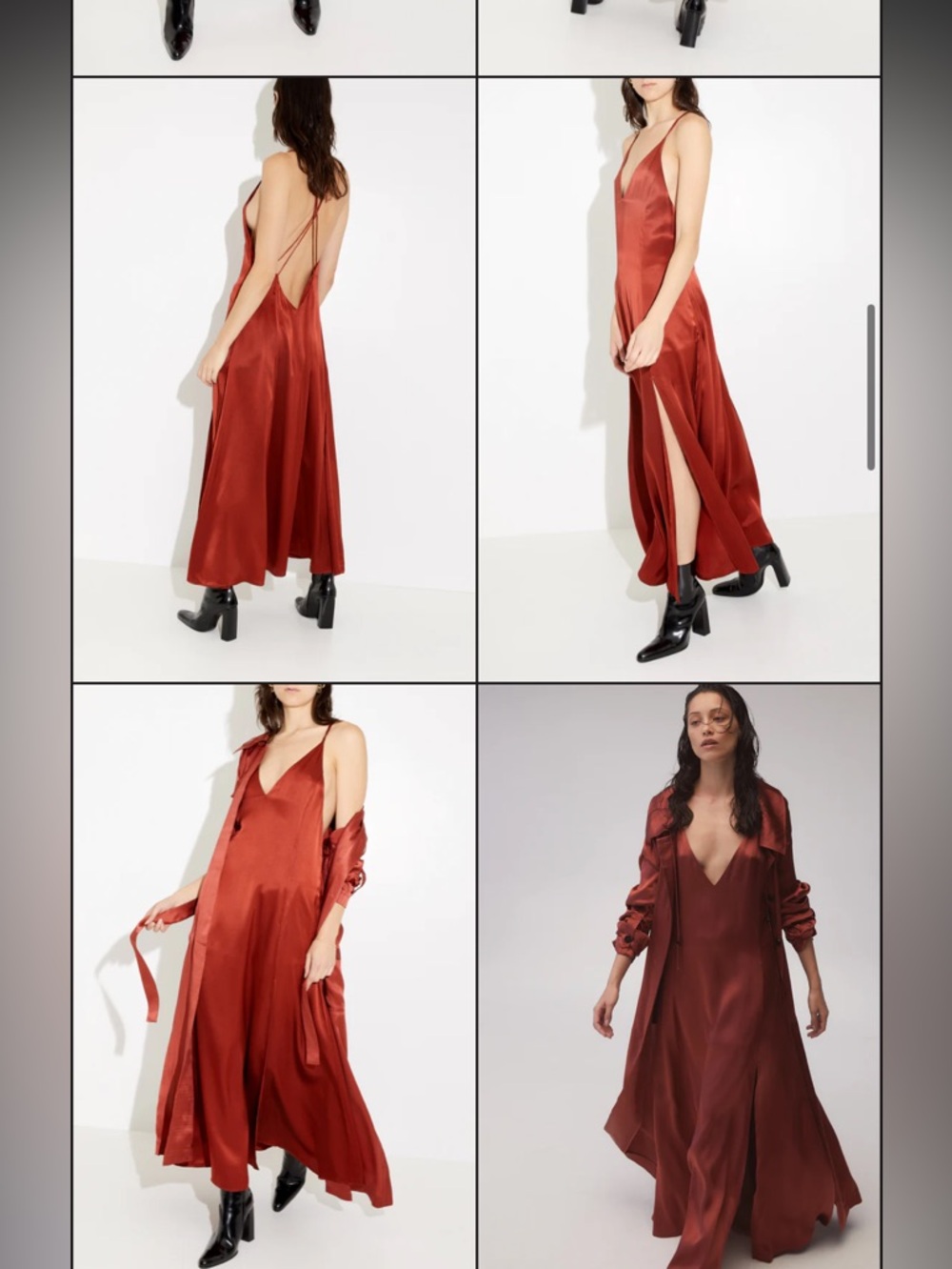Sleeping with Jacque "Freudian" Silk Slip Dress in Copper.  Size 4 - Picture 3 of 12